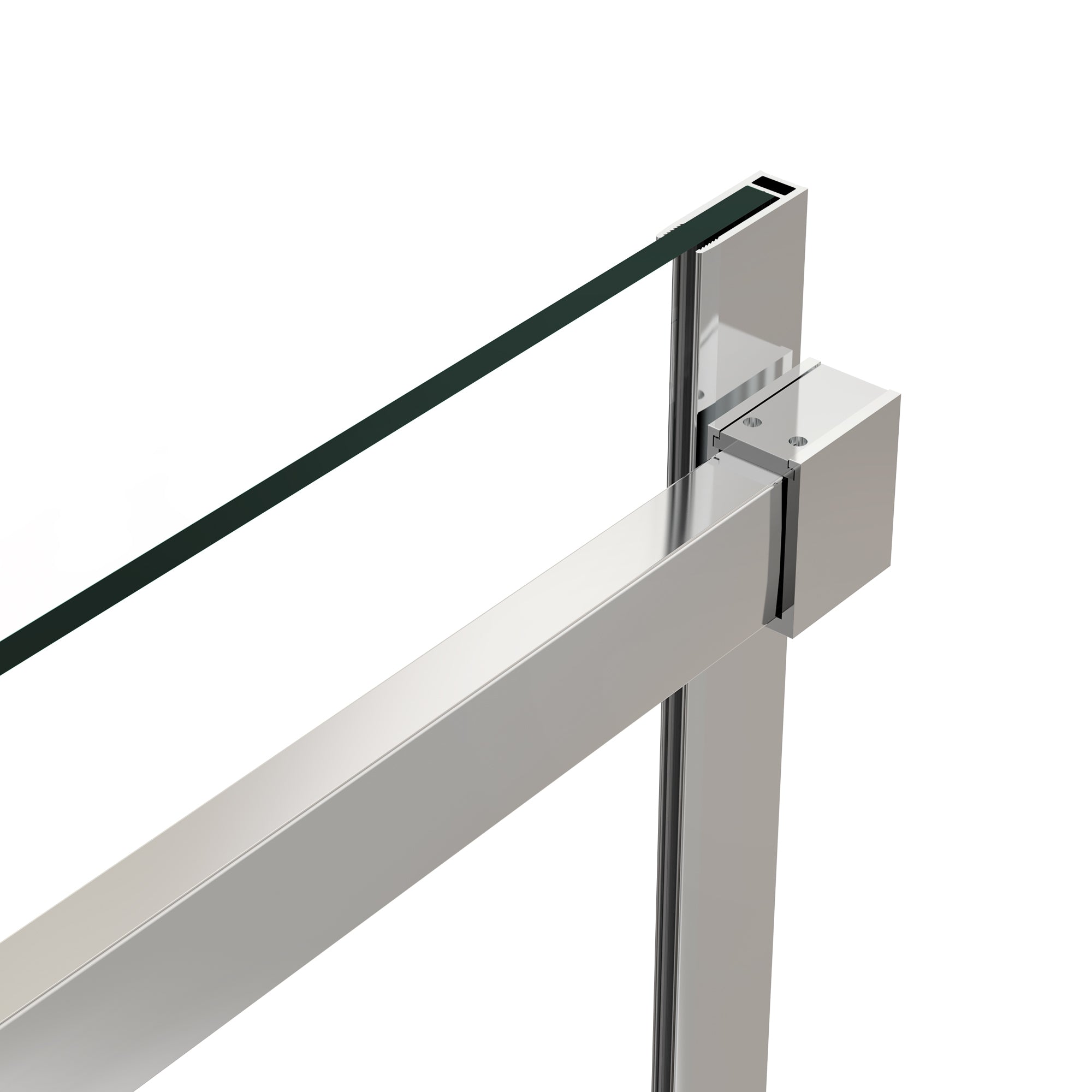 Alise 56" - 60" sliding shower door wth Chrome hardware (soft-close)