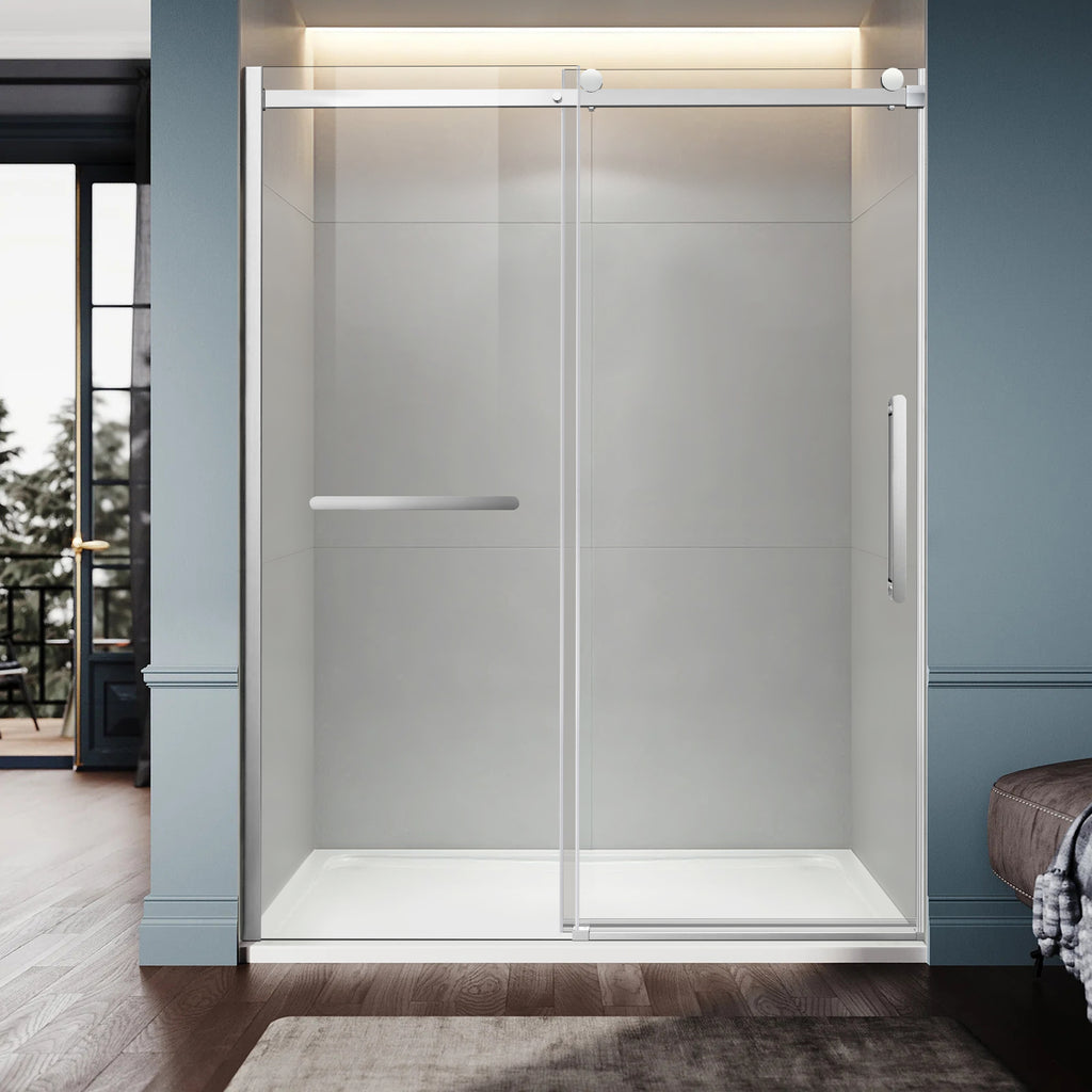 Alise 56" - 60" sliding shower door wth Chrome hardware (soft-close)
