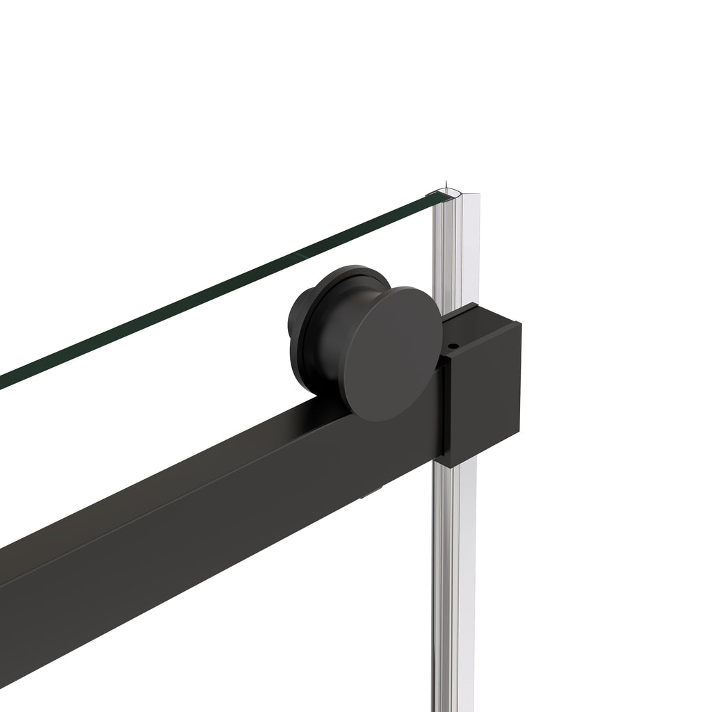 Alise 56" - 60" sliding shower door wth Matte Black hardware (soft-close)