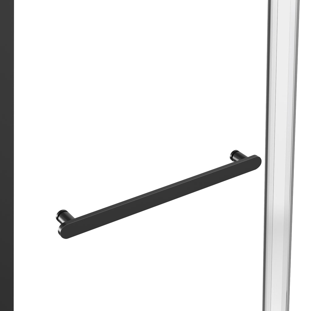 Alise 56" - 60" sliding shower door wth Matte Black hardware (soft-close)