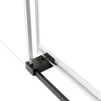 Alise 56" - 60" sliding shower door wth Matte Black hardware (soft-close)