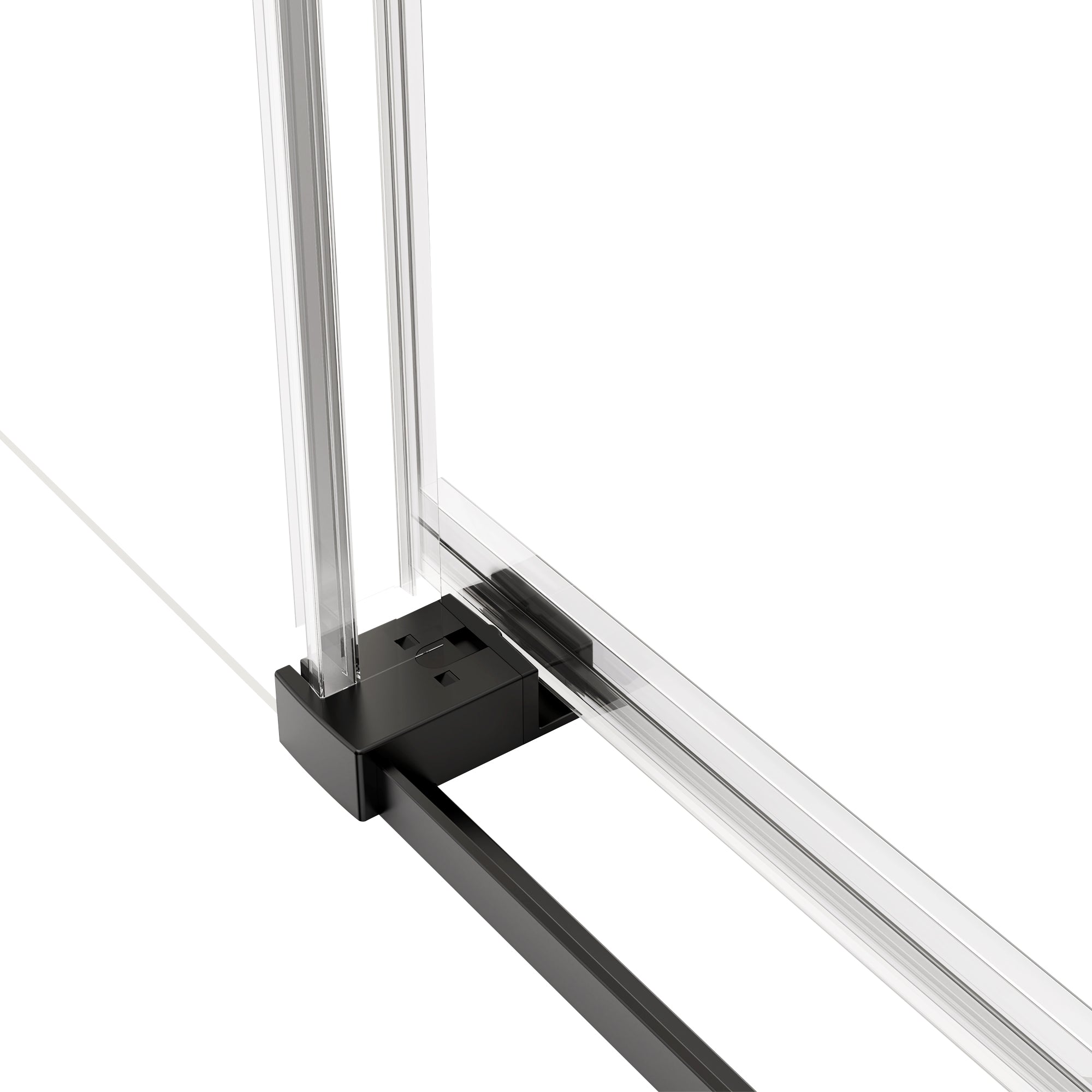 Alise 56" - 60" sliding shower door wth Matte Black hardware (soft-close)