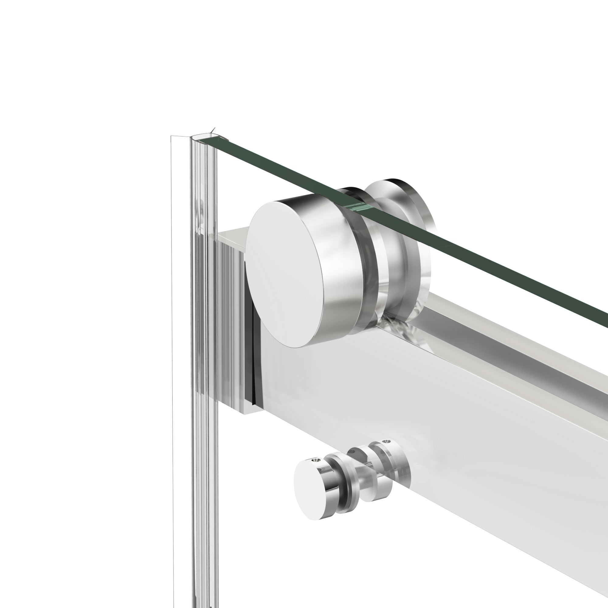 Catey 56" - 60" bypass shower door wth Chrome hardware (soft-close)