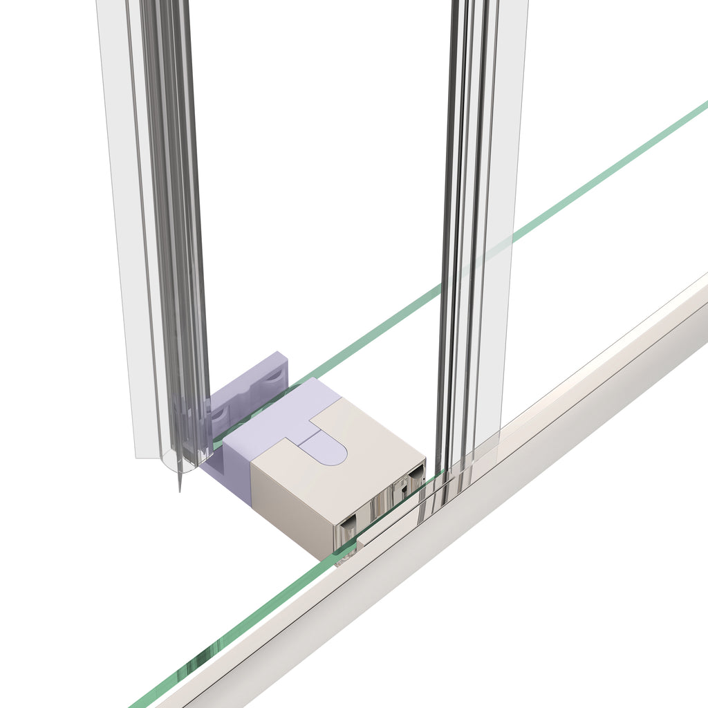 Catey 56" - 60" bypass shower door wth Chrome hardware (soft-close)