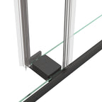 Catey 56" - 60" bypass shower door wth Matte Black hardware (soft-close)