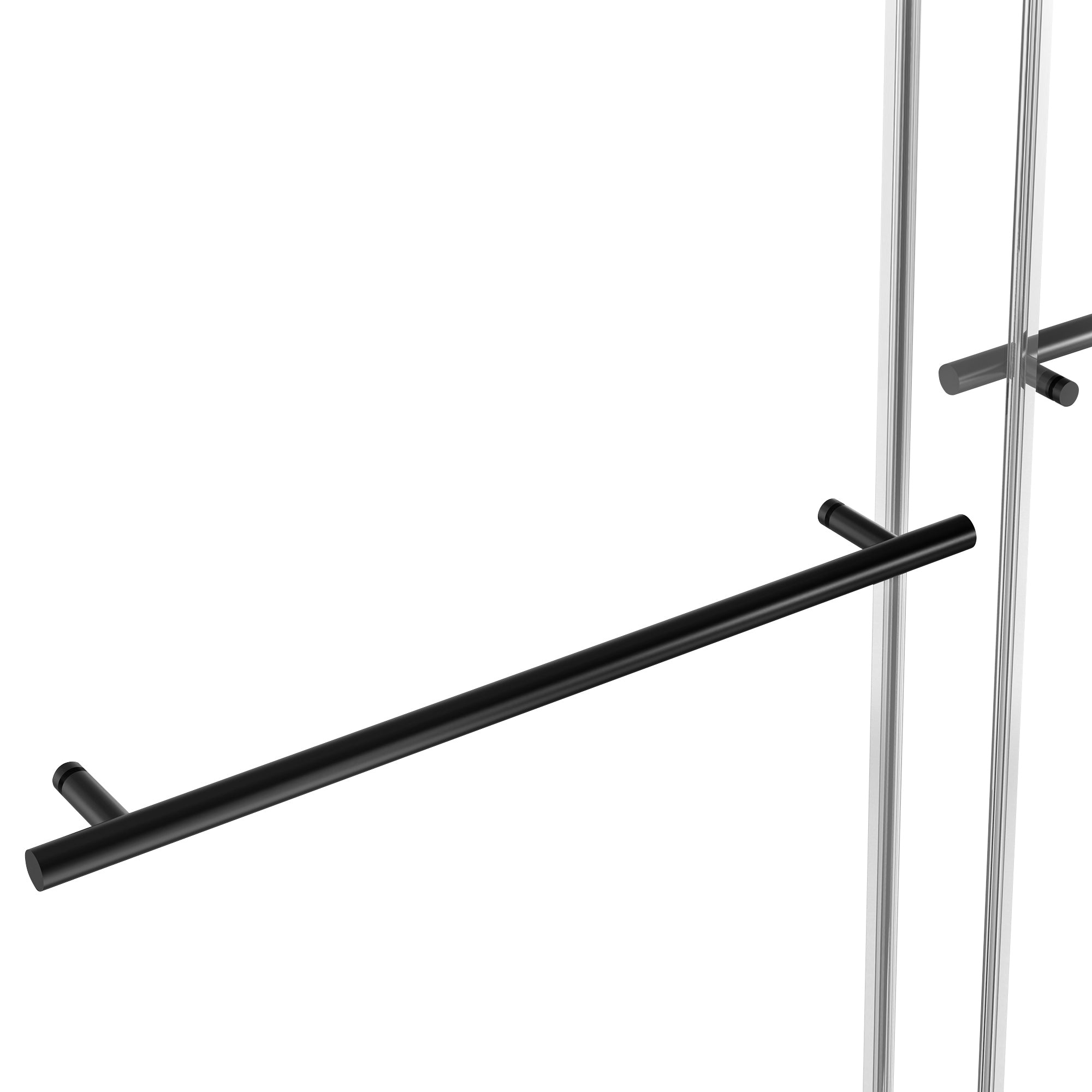 Catey 56" - 60" bypass shower door wth Matte Black hardware (soft-close)