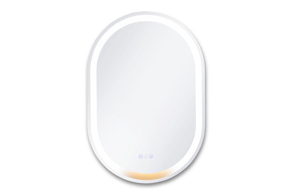 Lucia 22" x 32" pill front and back lit LED mirror with acrylic boarder