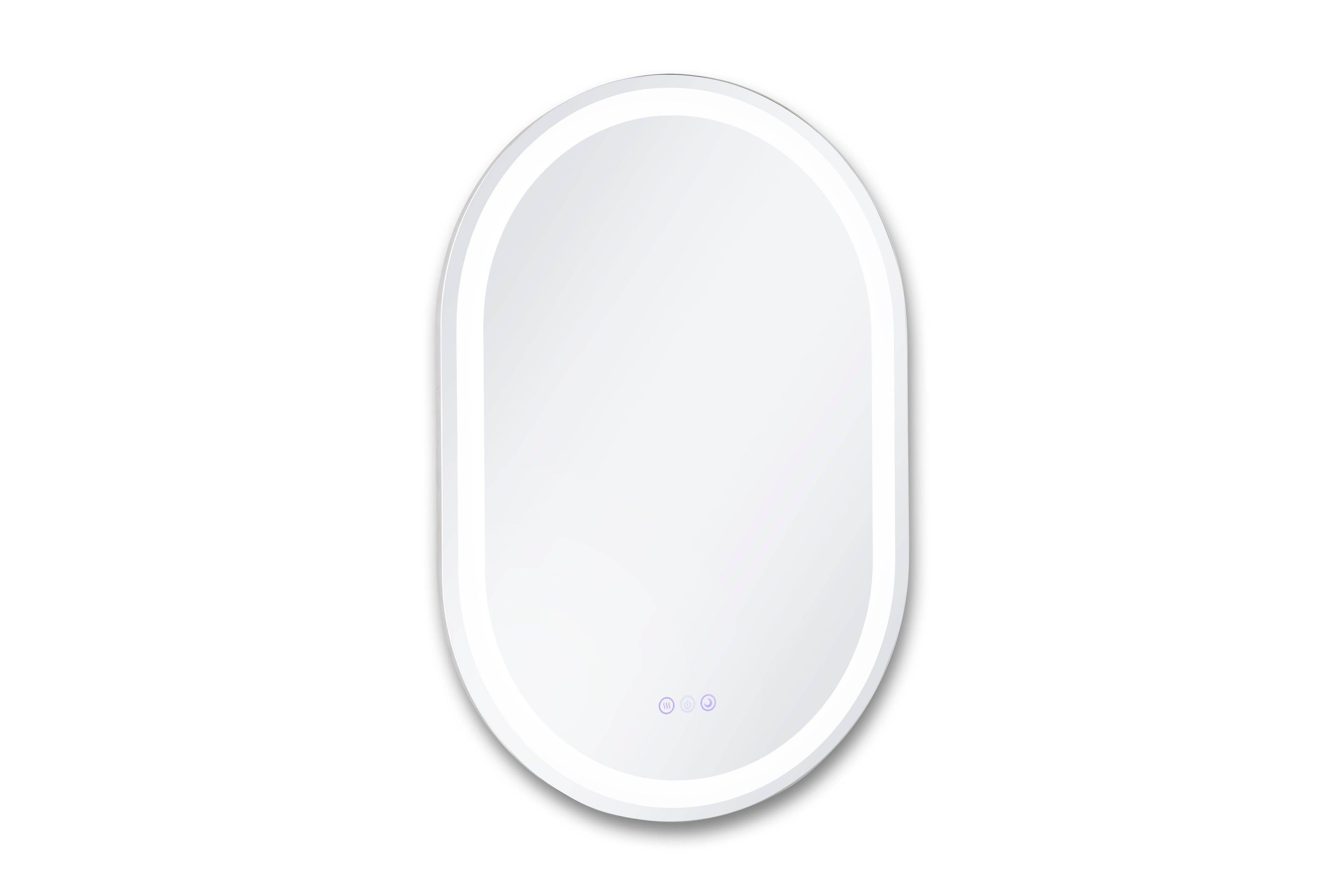 Lucia 22" x 32" pill front and back lit LED mirror with acrylic boarder