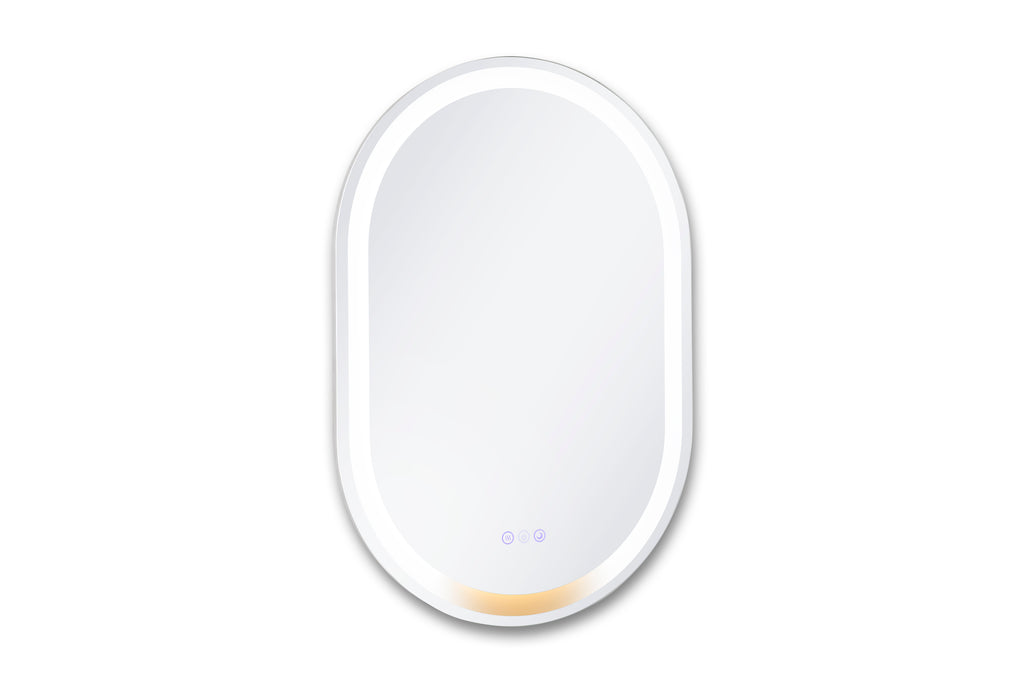Lucia 22" x 32" pill front and back lit LED mirror with acrylic boarder