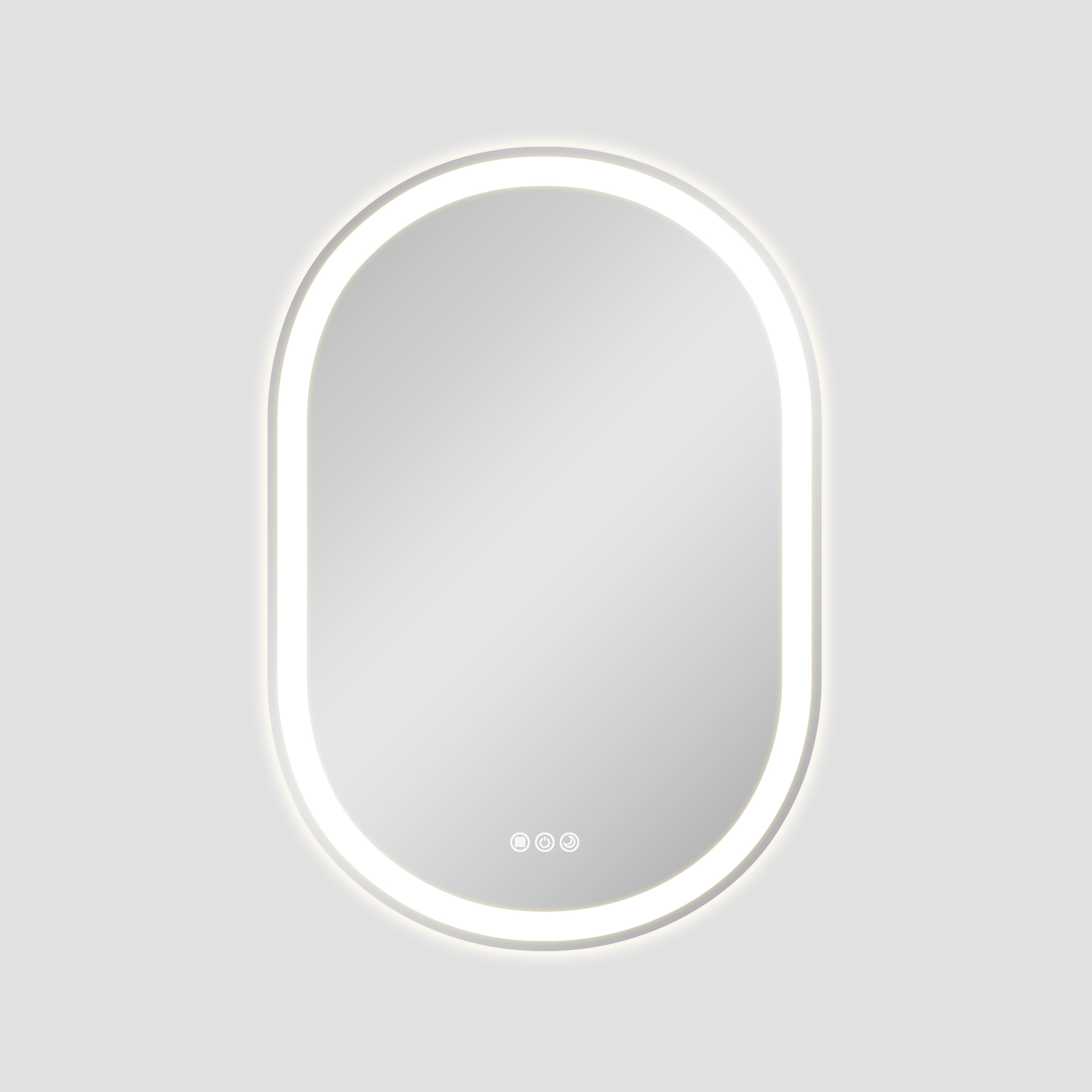 Lucia 22" x 32" pill front and back lit LED mirror with acrylic boarder