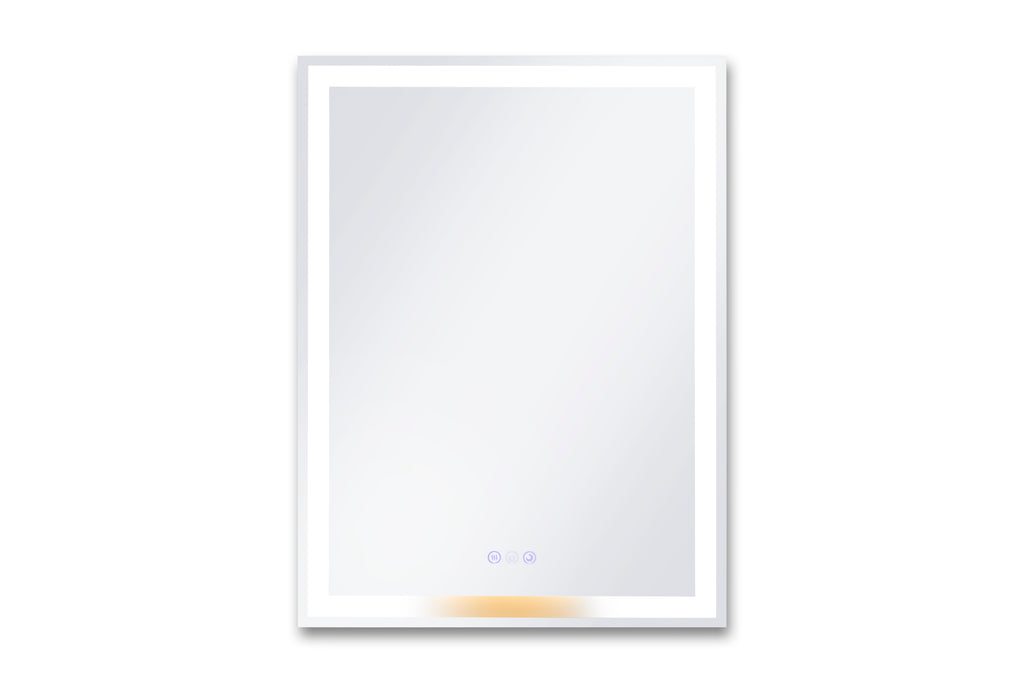 Lucia 24" x 32" rectangular front and back lit LED mirror with acrylic boarder