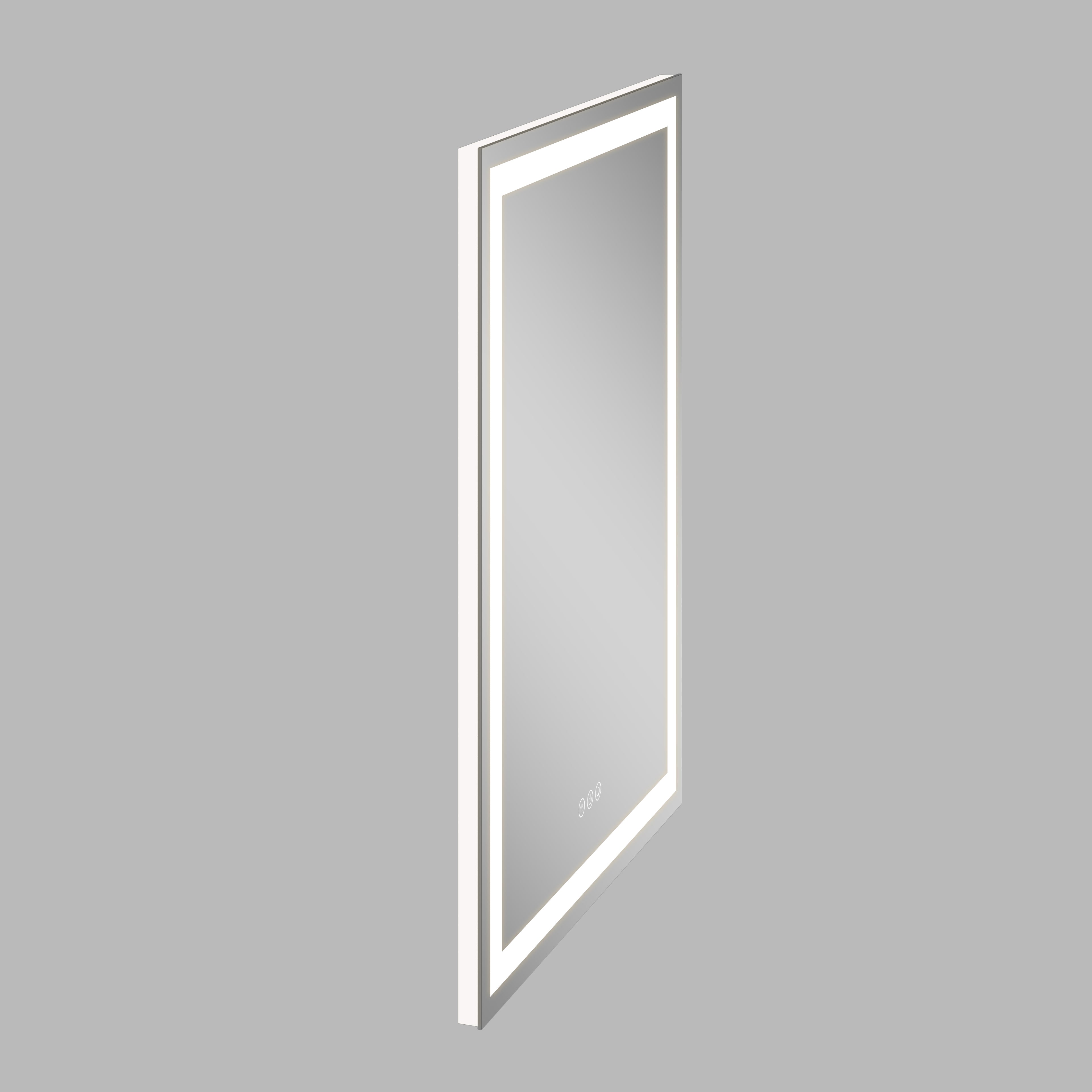 Lucia 24" x 32" rectangular front and back lit LED mirror with acrylic boarder