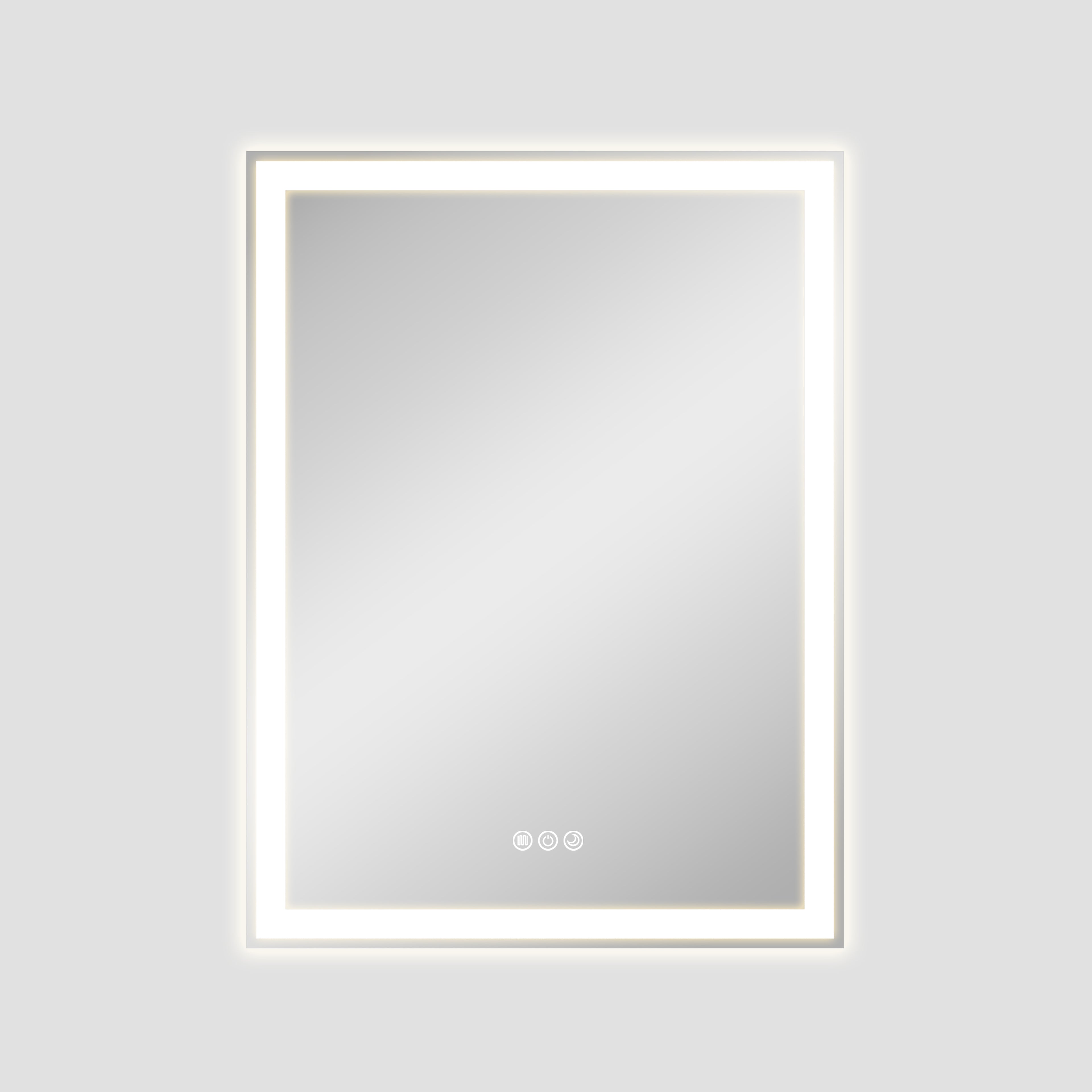 Lucia 24" x 32" rectangular front and back lit LED mirror with acrylic boarder