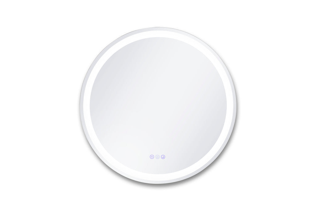 Lucia 28" round front and back lit LED mirror with acrylic boarder