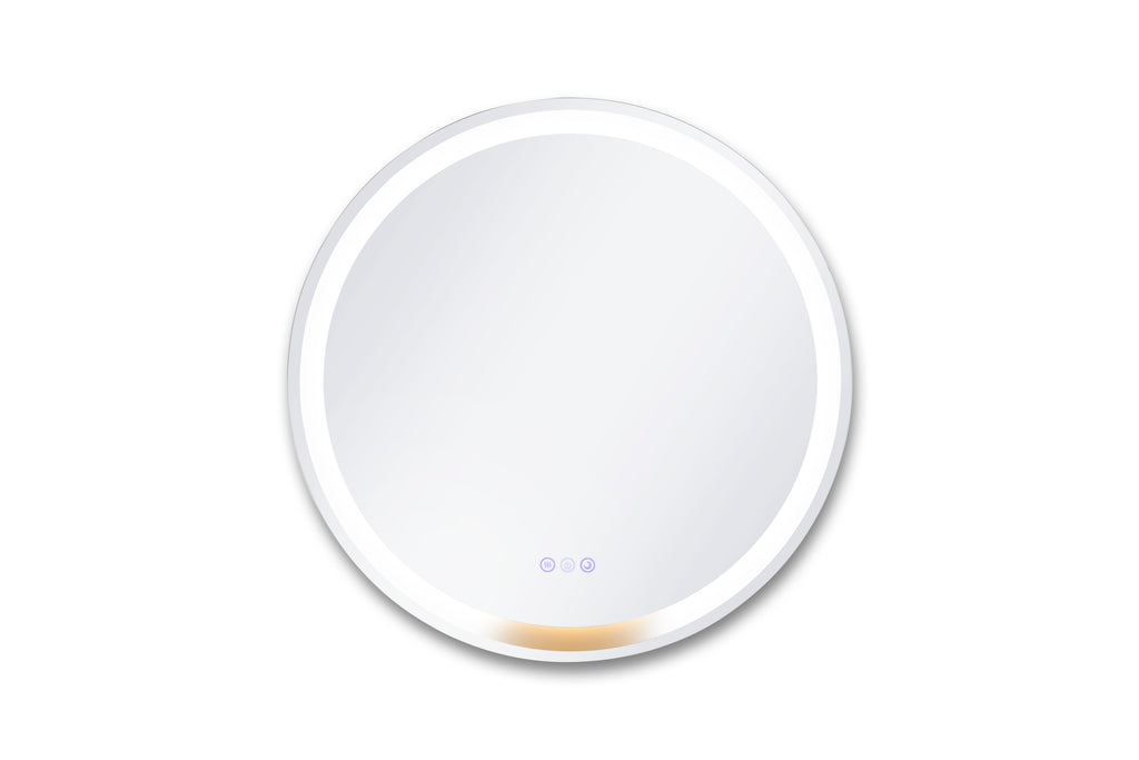 Lucia 28" round front and back lit LED mirror with acrylic boarder