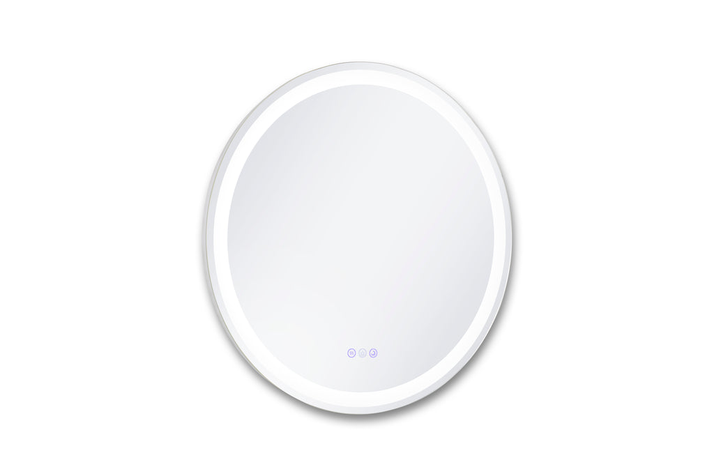 Lucia 28" round front and back lit LED mirror with acrylic boarder