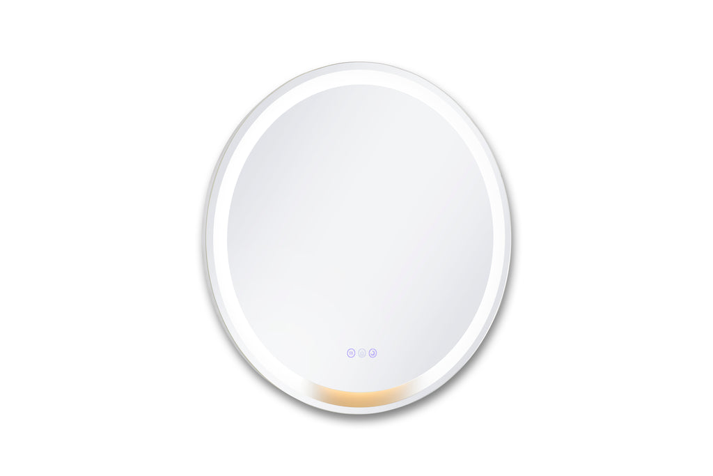 Lucia 28" round front and back lit LED mirror with acrylic boarder