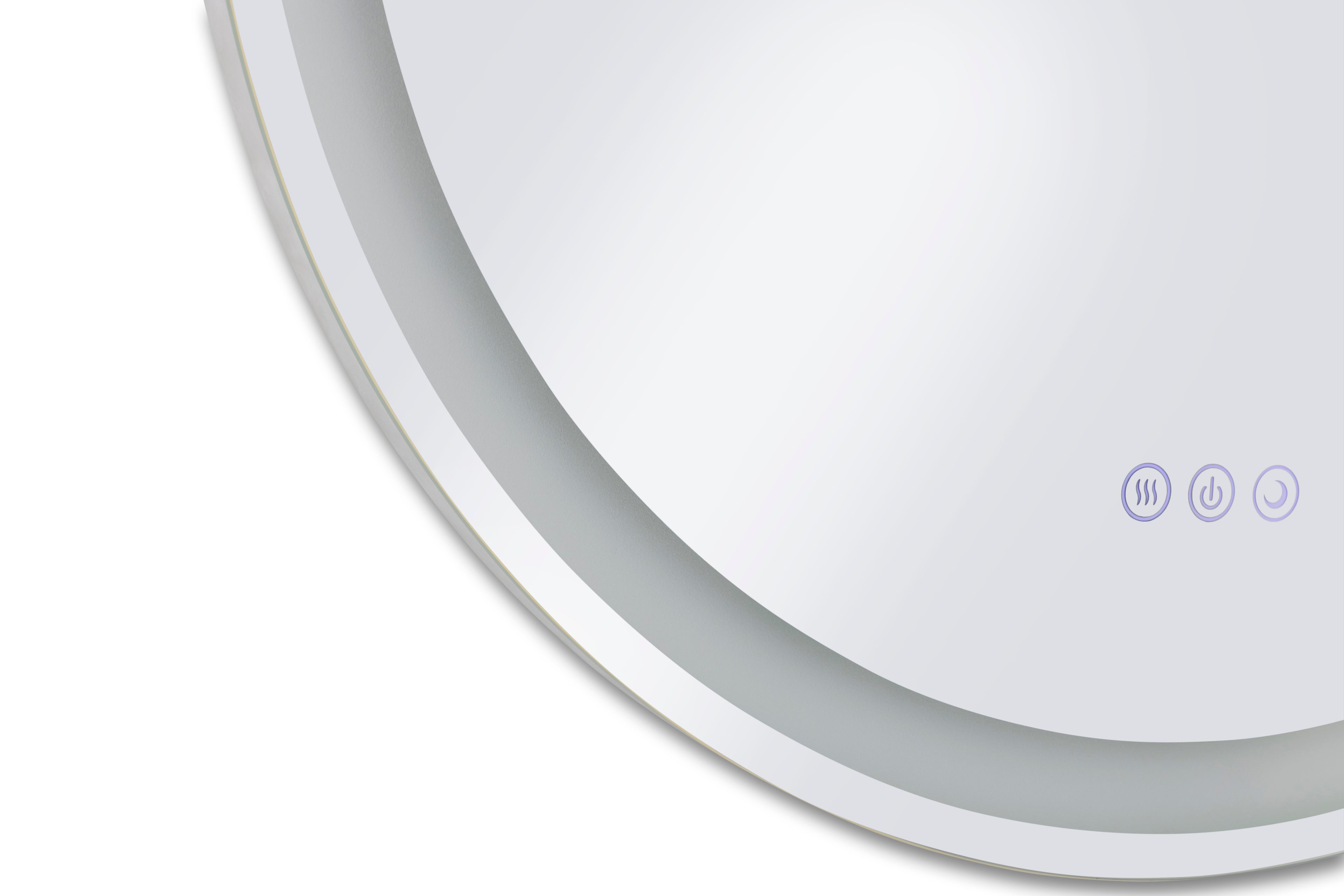 Lucia 28" round front and back lit LED mirror with acrylic boarder
