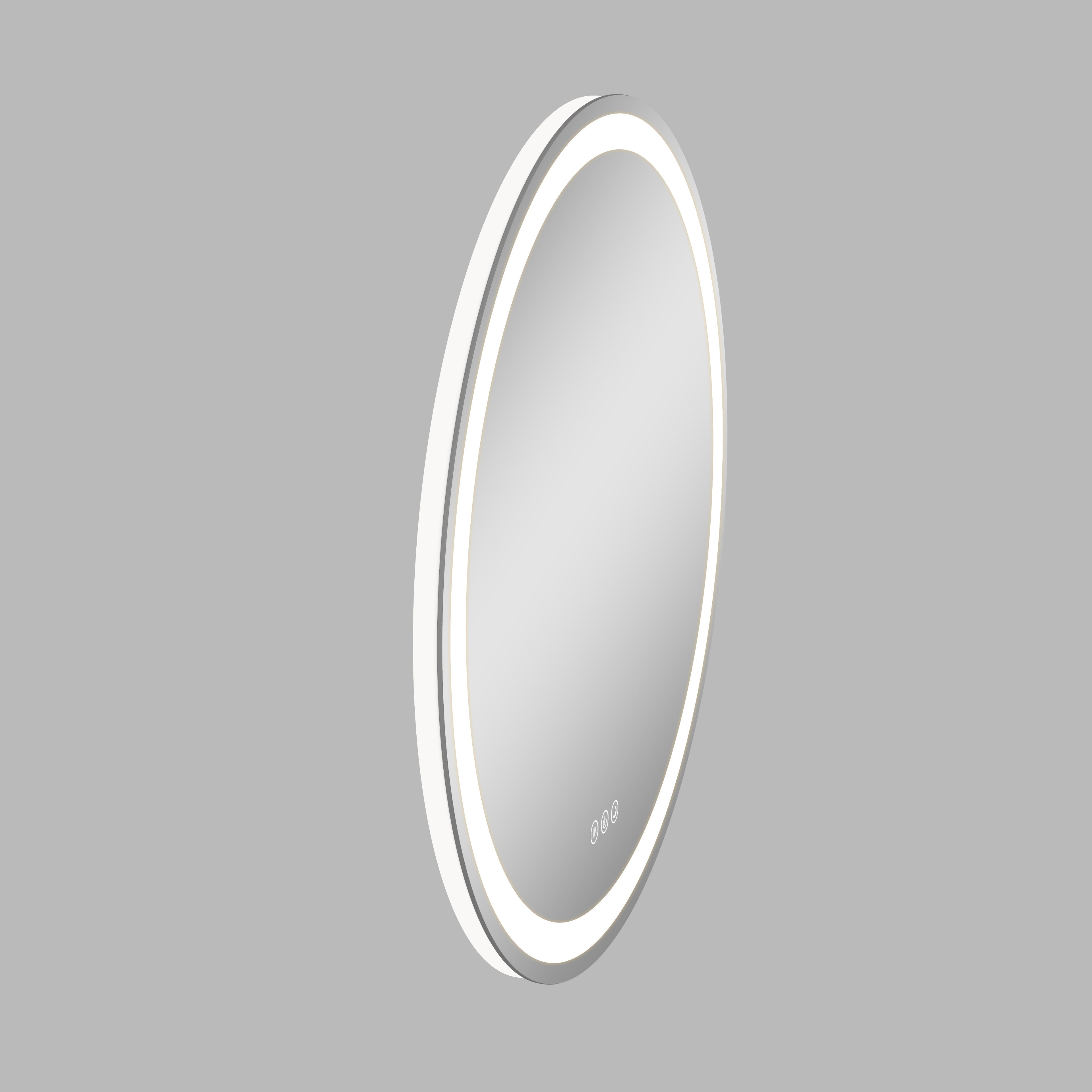 Lucia 28" round front and back lit LED mirror with acrylic boarder