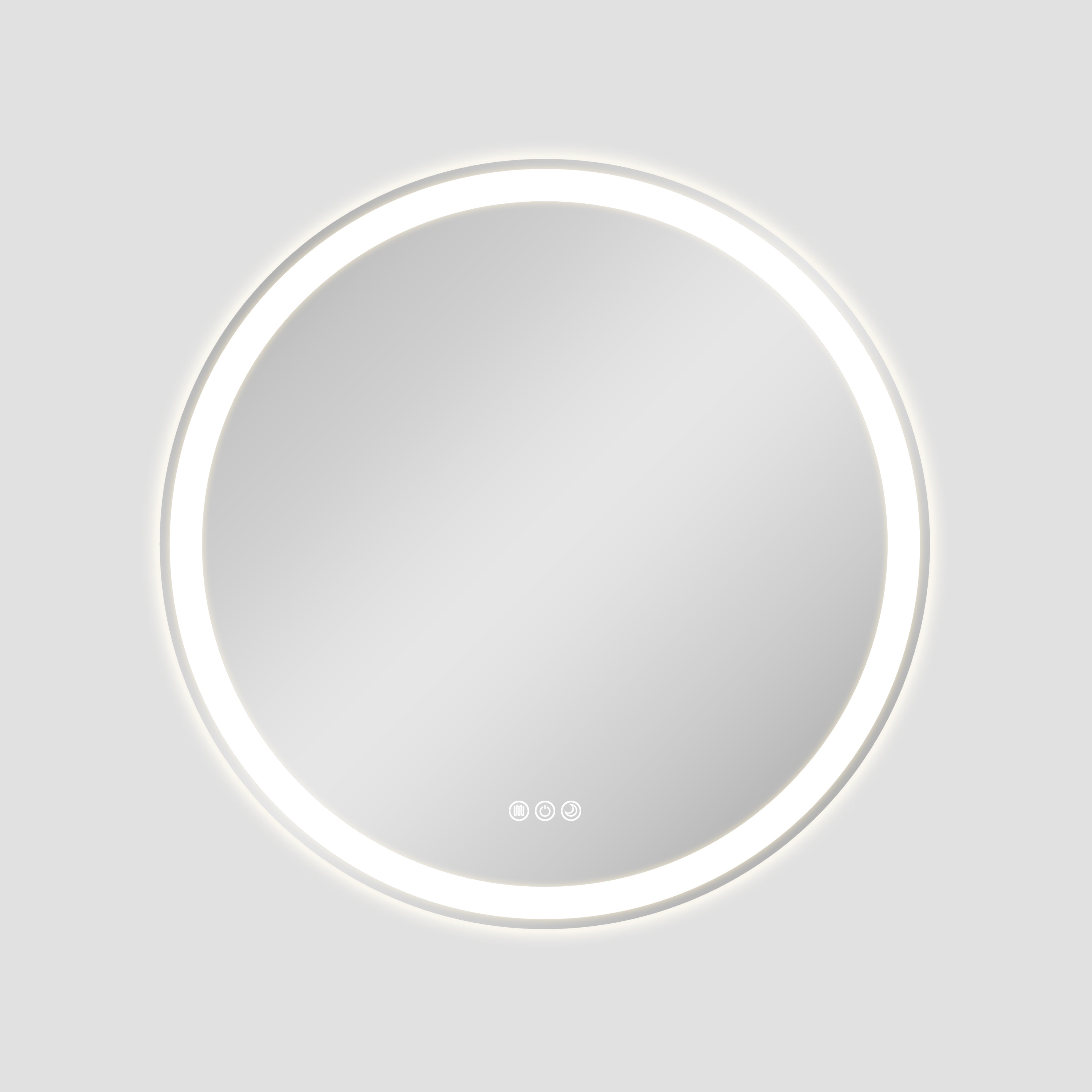 Lucia 28" round front and back lit LED mirror with acrylic boarder