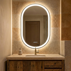 Lucia 22" x 32" pill front and back lit LED mirror with acrylic boarder