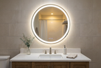 Lucia 28" round front and back lit LED mirror with acrylic boarder